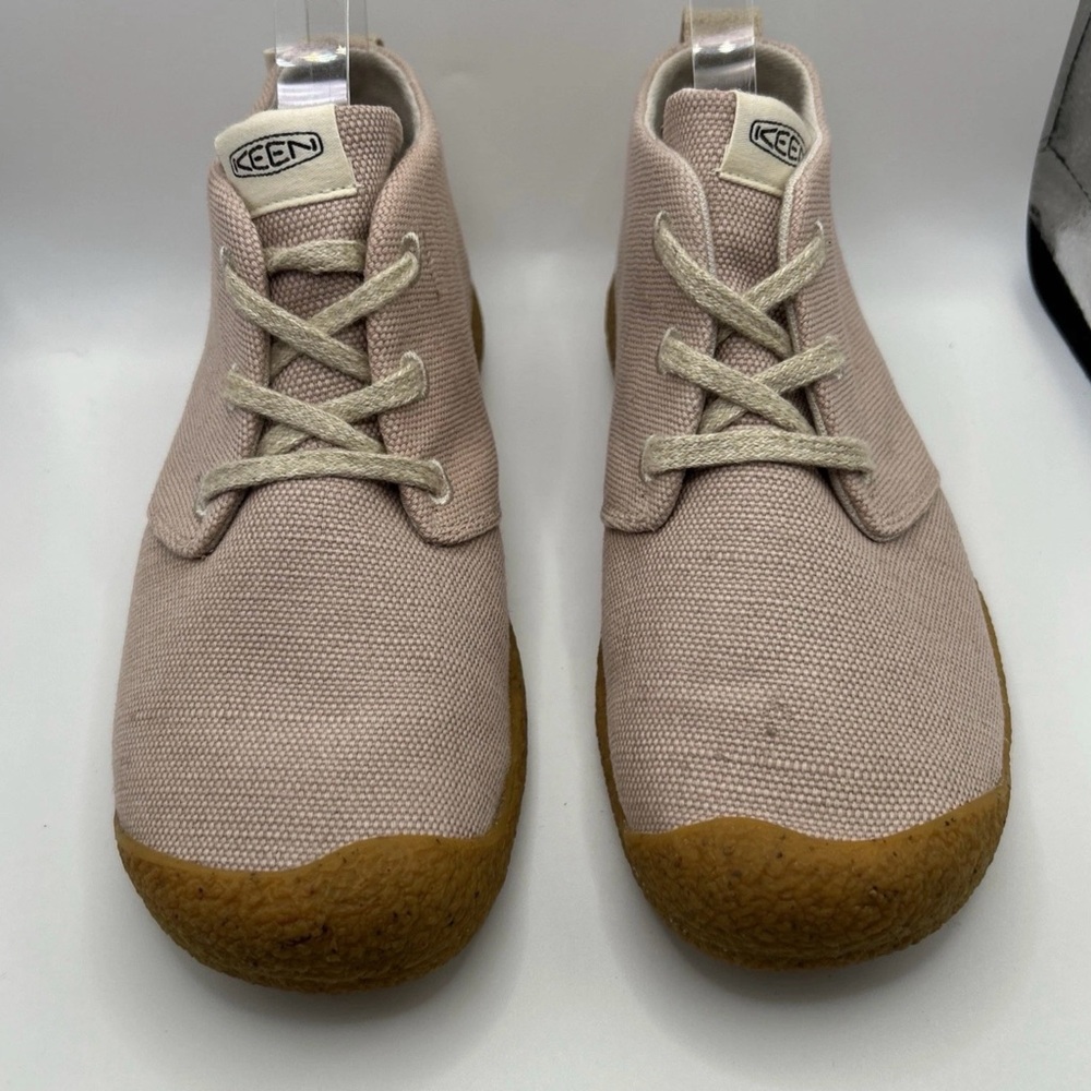 Keen Mosey Chukka Boots Women’s 8 Rose Pink Fawn Birch Canvas Moc Toe NEW - Picture 11 of 16